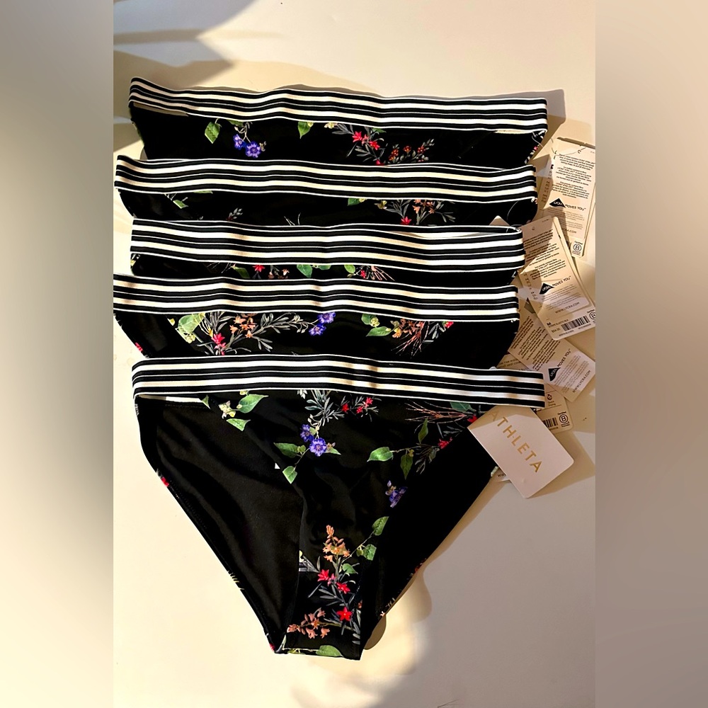 ATHLETA Gold Coast floral banded bottom . 5 piece bundle .